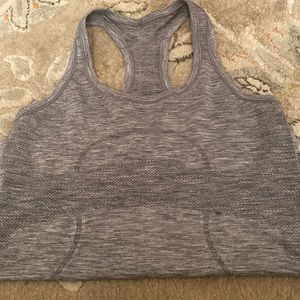Grey swiftly tech racer back tank
